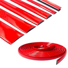 6mm-70mm Solid Red Car Door Body Bumper Strip Exterior Molding Trim 5-50FT picture