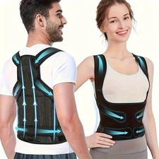 Back Brace Posture Corrector Women Men Shoulder Straightener Adjustable Support picture