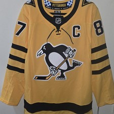 Sidney Crosby Pittsburgh Penguins Fanatics Premium Alternate Gold Jersey 44 NWT picture
