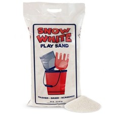 US Silica Snow White Comfortable Play Sand for Sand Tables, White, 50 Pound Bag picture