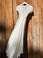 VtG 30s Sheer Slip Dress Smoked Honeymoon Nightgown Gathered Bust Bias Cut picture
