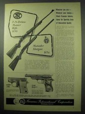 1956 F.I. Ad - F-N Mauser, Aya Shotgun, Astra Cub picture
