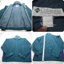 Columbia Jacket Mens Large Green Bugaboo Full Zip Waterproof 3in1 Shell Vintage picture
