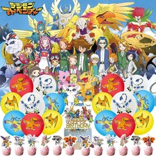 Digimon Adventure Party Supplies Set Balloons Cake Toppers Banner picture