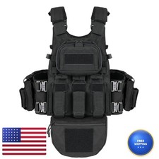 Bomturn Tactical Outdoor Vest Men Multifunctional Modular Molle Vest Metal picture