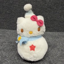 Rare 2004 Sanrio Hello Kitty Snowman Plush White Winter Holiday Nakajima Tag HTF picture