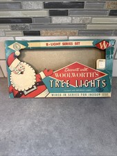 Vintage Rare Christmas GloLite Woolworth’s Tree Lights Display Box Only Free S/H picture