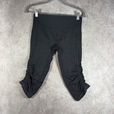 Lululemon Leggings Women 4 Gray Ebb To Street Cropped Ruched Seamless Gym picture