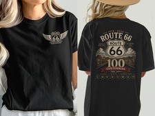Route 66 Centennial Shirt, Vintage America's Main Street 1926-2026 Road Trip Tee picture