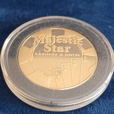 Majestic Star Casinos & Hotel Poker Challenge Token Medallion w/ Plastic Case picture