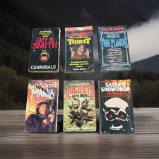 Guy N Smith Horror Paperback Lot Cannibals Thirst Mania Locusts Snowdrop UK picture