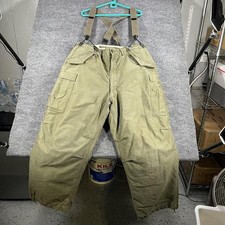 Vintage Gibraltar Industries Snow Pants Mens LT Green Cold Weather Field Cargo picture