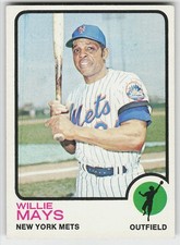 1973 Topps #305 Willie Mays BASEBALL New York Mets picture