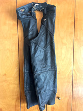 Harley-Davidson Men’s Leather Motorcycle Chaps (L) Made in USA picture