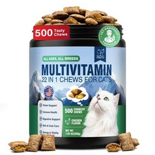 22-in-1 Cat Multivitamin Chews, Taurine & Lysine for Cats, Omega 3,6,9, 500 picture