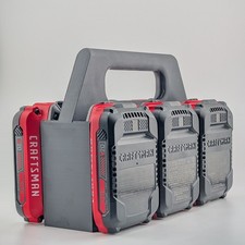 Craftsman V20 Battery Holder, 6-Slot Carrier with Handle, V20 20V Compatible picture
