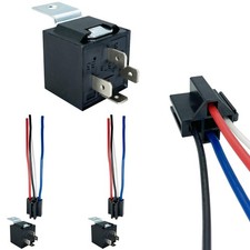 4-pin 40/30AMP 12V DC Relay Kit, SPST Automotive Relays, Pack of 2 picture