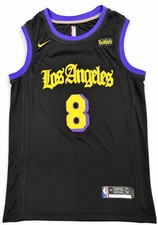 Nike Kobe Bryant 8 Lakers Black Mamba City Edition Jersey Mens Size 48 Large picture