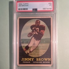 Topps 1958 Topps Jim Brown #62 Rookie Card Graded Cleveland Browns Football picture