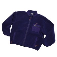Vintage EMS Polartec Jacket Mens XL Purple Full Zip Fleece Pockets USA 90s picture
