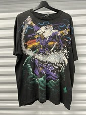 1994 Vintage Liquid Blue Wizard AOP T SHIRT SIZE Xl Mens picture