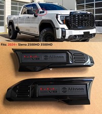 Set OEM 2024+ 6.6L V8 Allison Vent Emblem for GMC Sierra 2500HD 3500HD Black Red picture