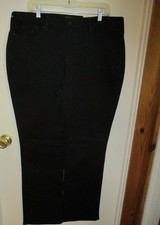 NYDJ Straight Jeans Size 18 BLACK Lift Tuck SLIMMING Straight Leg picture