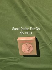 Longaberger 2001 Sand Dollar Basket Tie-On Pottery #39551 picture