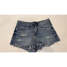 BlankNYC The Barrow Distressed Denim Shorts Size 28 Medium Wash 75R-8814 picture