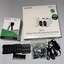 Netgear Arlo Wire-Free Security System VMS3430 | 4 Cameras | Base + Mounts New picture