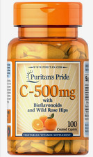 Puritan's Pride Vitamin C 500 mg w/ Bioflavonoids & Rose Hips Vegetarian 100 picture