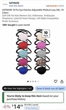 10 Pcs Eye Patches Adjustable Medical Lazy Silk, 10 Colors 3D Eye Blindfold picture