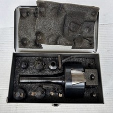 Vintage Bridgeport No 2 Boring Head Set 1-34-3821 R8 Shank Case Original Foam picture