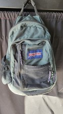 Jansport Vintage 90s Rubber Bottom Backpack Green/Black picture