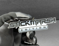 Car badge CUSTOM TEXT  Emblem, Car emblem racing BRUSHED SILVER Text Name Logo picture