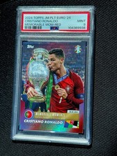 Topps 2024 Euro '24 Cristiano Ronaldo Memorable Moments Red 3/10 PSA 9 (POP 3) picture