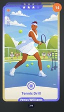 WeWard Venus Williams card #7 - Tennis Drill / WeWard carte Venus Williams 7 picture