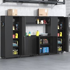 6 Pcs Garage Cabinet Set Workshop Set Garage Cabinets Storage System Tool Boxs picture