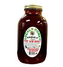 RAW HONEY CRANBERRY BLOSSOM 5 LBS 100% PURE RAW UNFILTERED HONEY In Glass 5LB picture