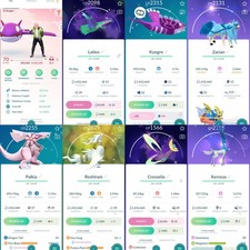 Pokemon Acc Go Lvl 70 170 Legendary /165 Shiny /15 Perfect picture
