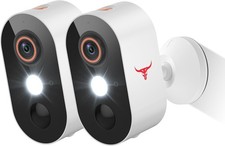 2 Pack Wireless Security Camera System Smart Night Vision Outdoor WiFi Cameras picture