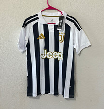 adidas Juventus Soccer Jersey Slim Fit Size S White/Black/Gold picture