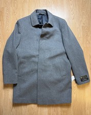 Saks Fifth Avenue Men Super Fine Wool Loro Piana Light Gray Large MSRP $869 picture
