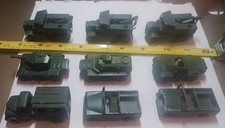 (M-9) 9 Lesney Vintage Army Vehicles. Nice Shape For Their Age. Sold As Is. 1:87 picture