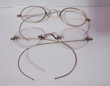 2 Antique Wire Rim Gold Filled Eyeglasses KIRS CO & TO CO. picture