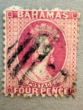 Bahamas 13 / 1863-1865 4p Queen Victoria QV Stamp / Used picture