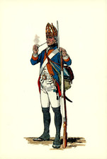 Vintage 1966 Hessian Fusilier von Lossberg 1778 Uniform K/S Risley Postcard picture