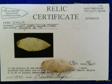 Papered Cen Texas Zella Arrowhead Prehistoric Indian Artifact  PB63 picture