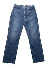 Madewell Jeans Womens 29x26.5 The Perfect Vintage Jean High Rise Blue Raw Hem picture