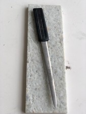 Handsome Vintage Letter Opener, Black & Silver picture
